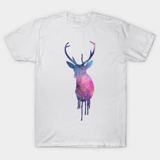 Watercolor cosmic deer T-Shirt